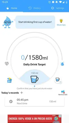 Drink Water Reminder android App screenshot 0