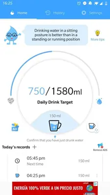 Drink Water Reminder android App screenshot 1